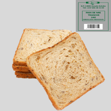 PAIN DE MIE TRANCHE 24G EMBALLE SACHET DE 4 : CARTON DE 30