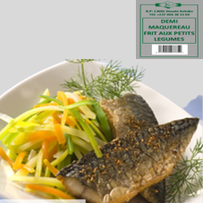 DEMI MAQUEREAU FRIT AUX PETITS LEGUMES / SAUCE BASQUAISE : CARTON DE 24