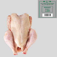 POULET P.A.C SURGELE ET EMBALLE : 1,4kg