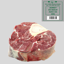 JARRET DE BOEUF AVEC OS SURGELE : SACHET DE 1 KG