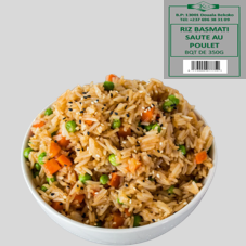 RIZ BASMATI SAUTE AU POULET BQT 350G : CARTON DE 24