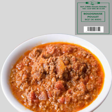 SAUCE BOLOGNAISE POULET BQT 800G : CARTON DE 18