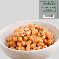 HARICOT BLANC SAUTE BQT 800G : CARTON DE 18