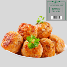 BOULETTES DE VIANDE POULET 20G, BQT DE 5 : CARTON DE 36