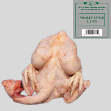 POULET EFFILE SURGELE ET EMBALLE : 1,1Kg