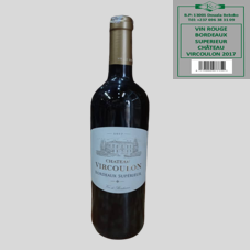 VIN ROUGE BORDEAUX SUPERIEUR CHATEAU VIRCOULON 2017 : 75 CL