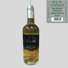 VIN BLANC CHATEAU LAMOURETTE 2019 : 75 CL